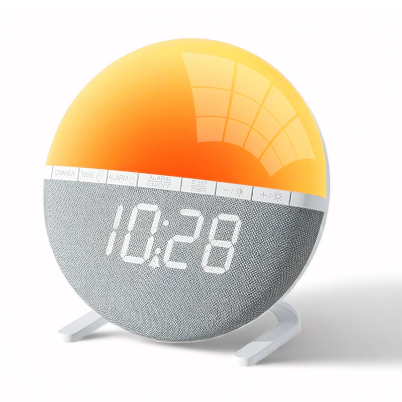 Lighting Decor Sunrise - Wakker word-lamp zonsopgang-wekker bureauklok met kleurenlicht
