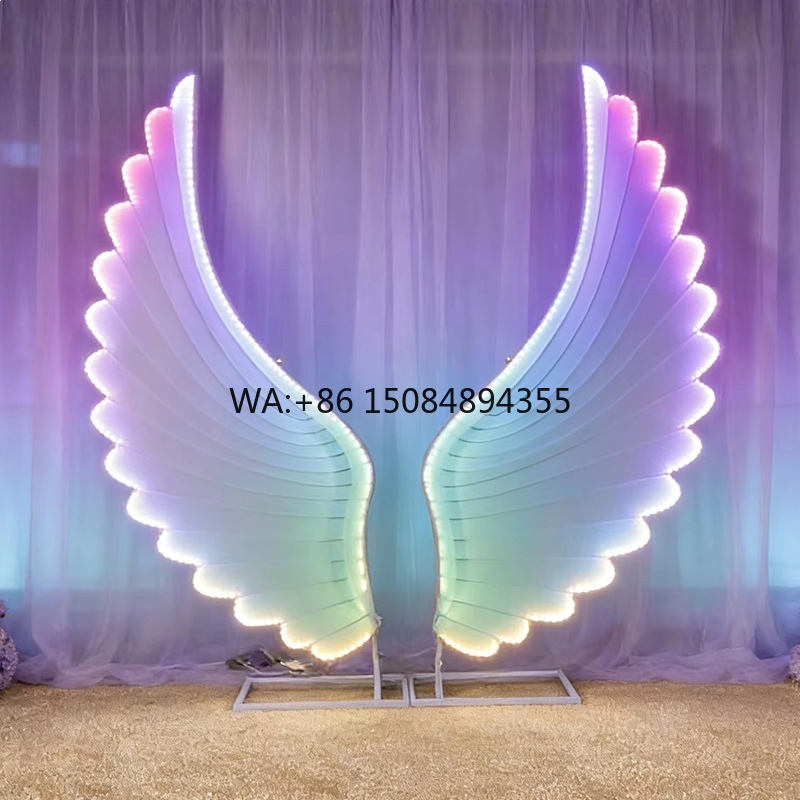 Lighting Decoration Wedding - Gloeiende engelenvleugels lichtdecoratie kleur fantasie LED