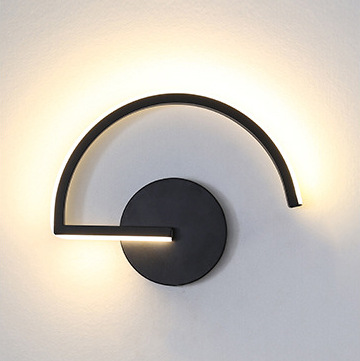 Lighting Decor For Living Room - Moderne Scandinavische LED-wandlamp, minimalistische zwarte geometrische