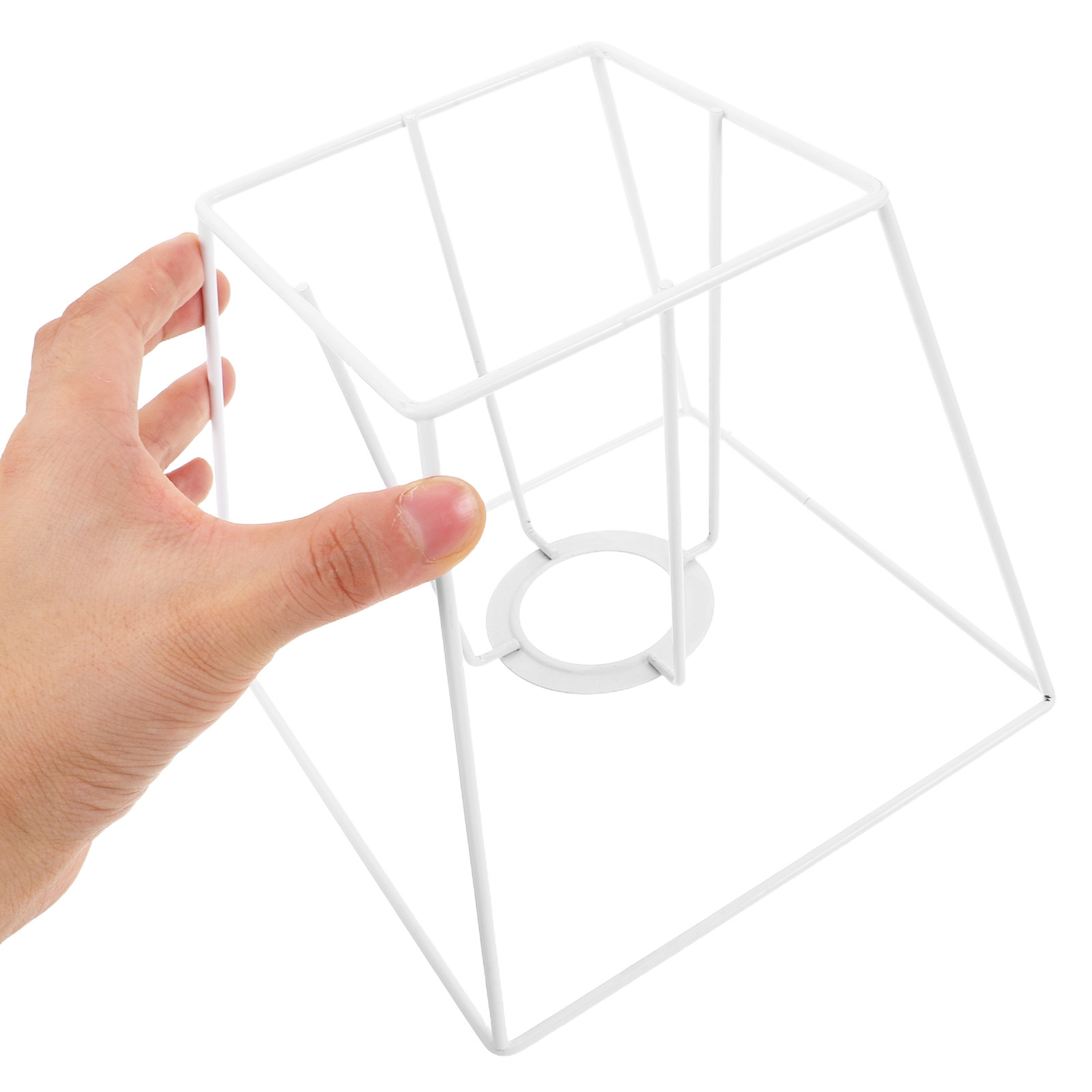 Geometric Lamp Shade - IJzerdraad lampenkaphouder, vintage geometrisch trapeziumvormig metalen