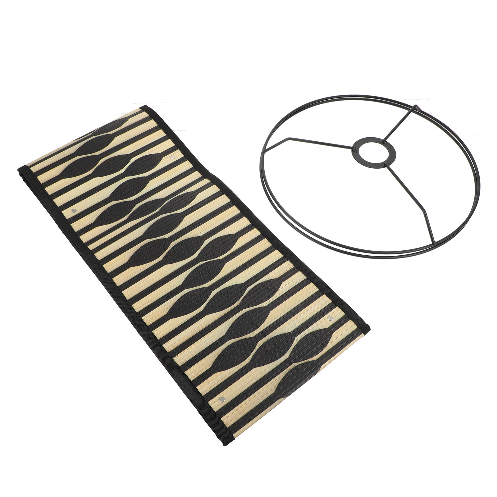 Geometric Lamp Shade - Bamboe lampenkap met geometrisch patroon, decoratief