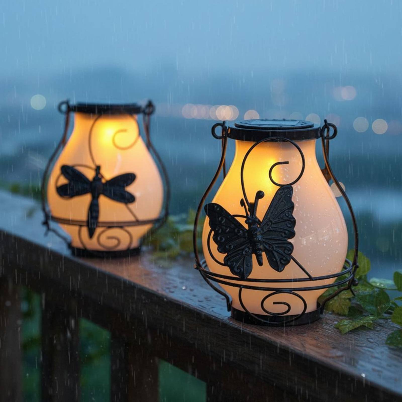 Lighting Decoration Outdoor - Zonne-vlinderlantaarn Waterdichte vlinder-zonnelantaarn Decoratief tuinlicht Eenvoudig