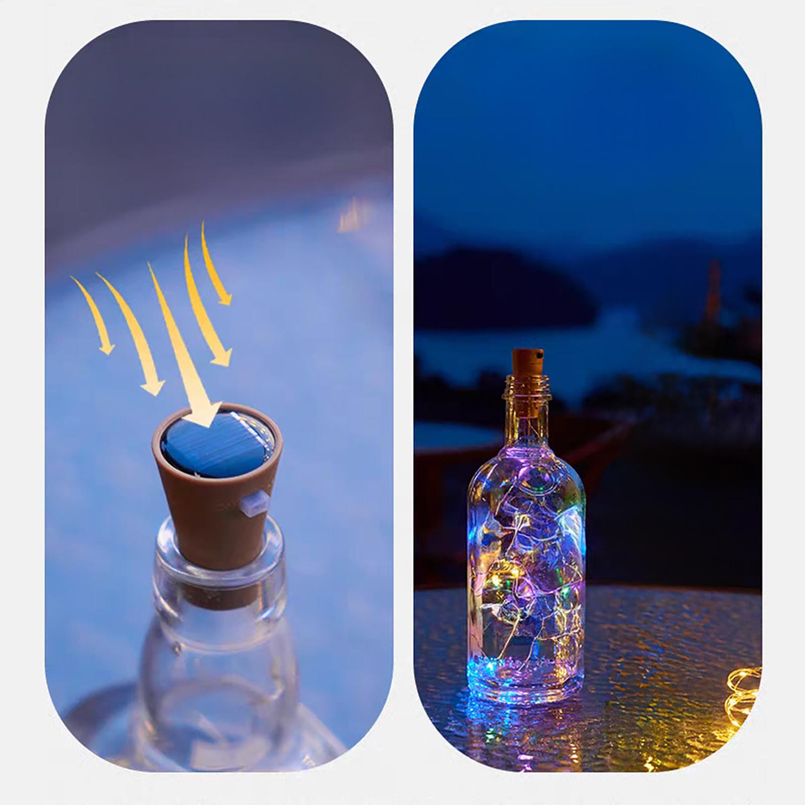 Decor Lighting Cork - Zonne-wijnflesverlichting 6 stuks LED waterdichte decoratieve