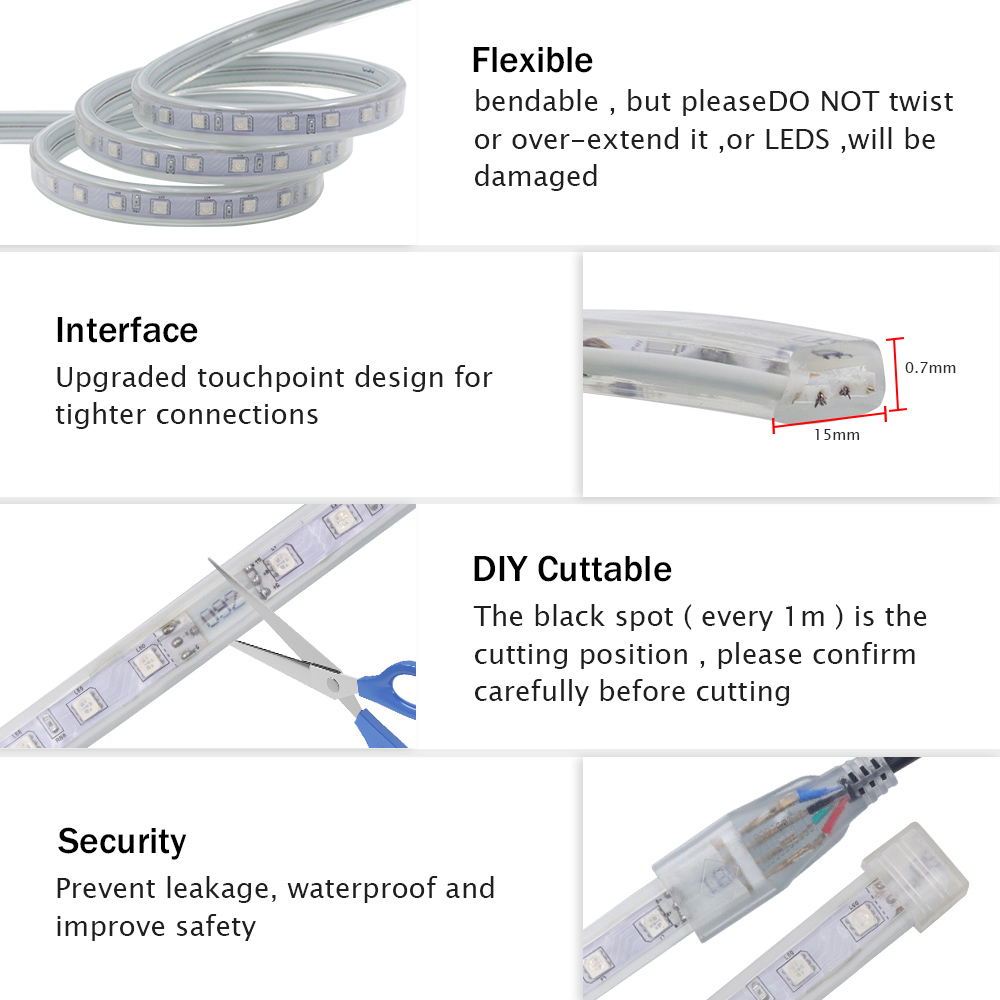 220 V Bluetooth RGB Led Strip  - Decor Lighting Uk recensie en prijs