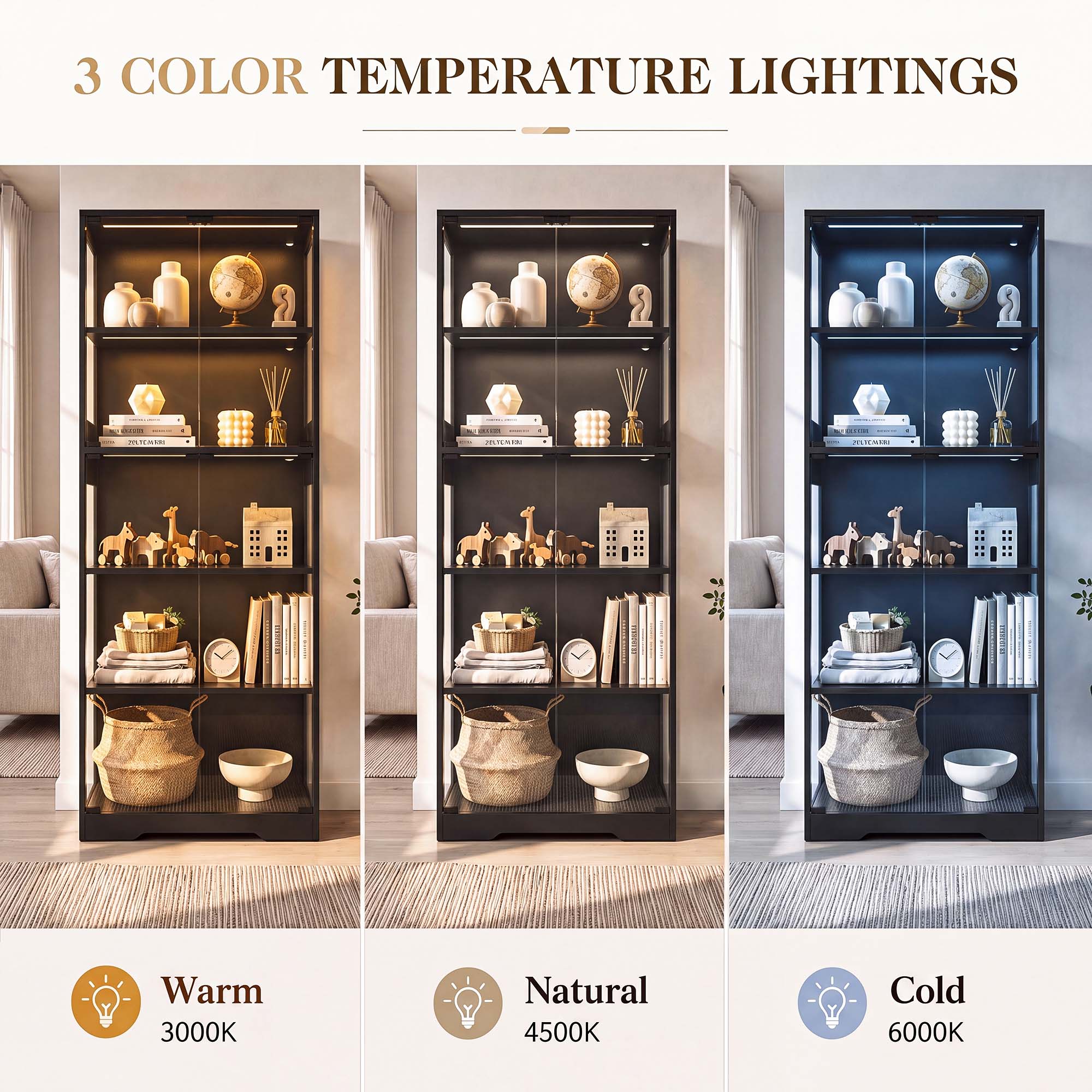 TCGBKAF 5-laags vitrinekast me - Lighting Decor Home recensie en prijs