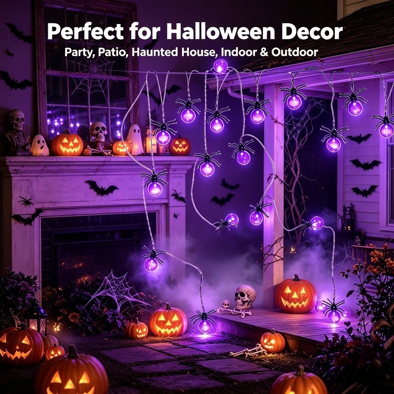 Op batterijen werkende Spider  - Lighting Decoration Outdoor recensie en prijs