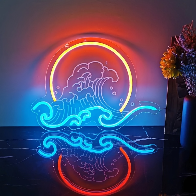 Wave Wall Neon Light Sign Sunr - Lighting Decor Sunrise recensie en prijs