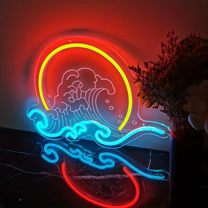 Wave Wall Neon Light Sign Sunr - Lighting Decor Sunrise recensie en prijs