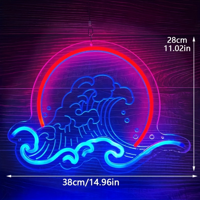 Wave Wall Neon Light Sign Sunr - Lighting Decor Sunrise recensie en prijs
