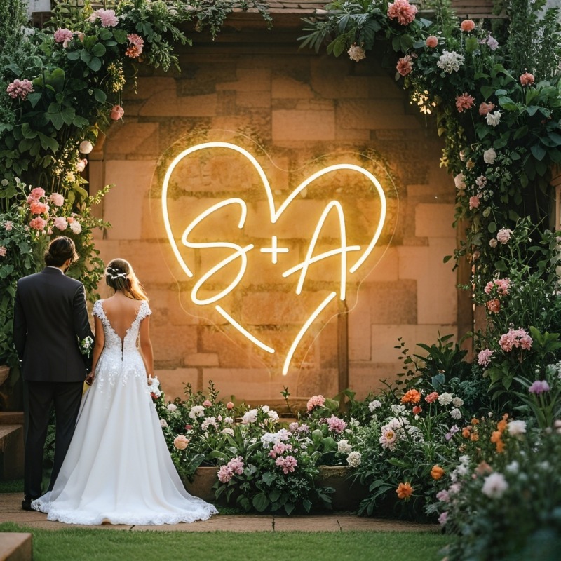 Aangepaste initialen hart LED  - Lighting Decor Wedding recensie en prijs