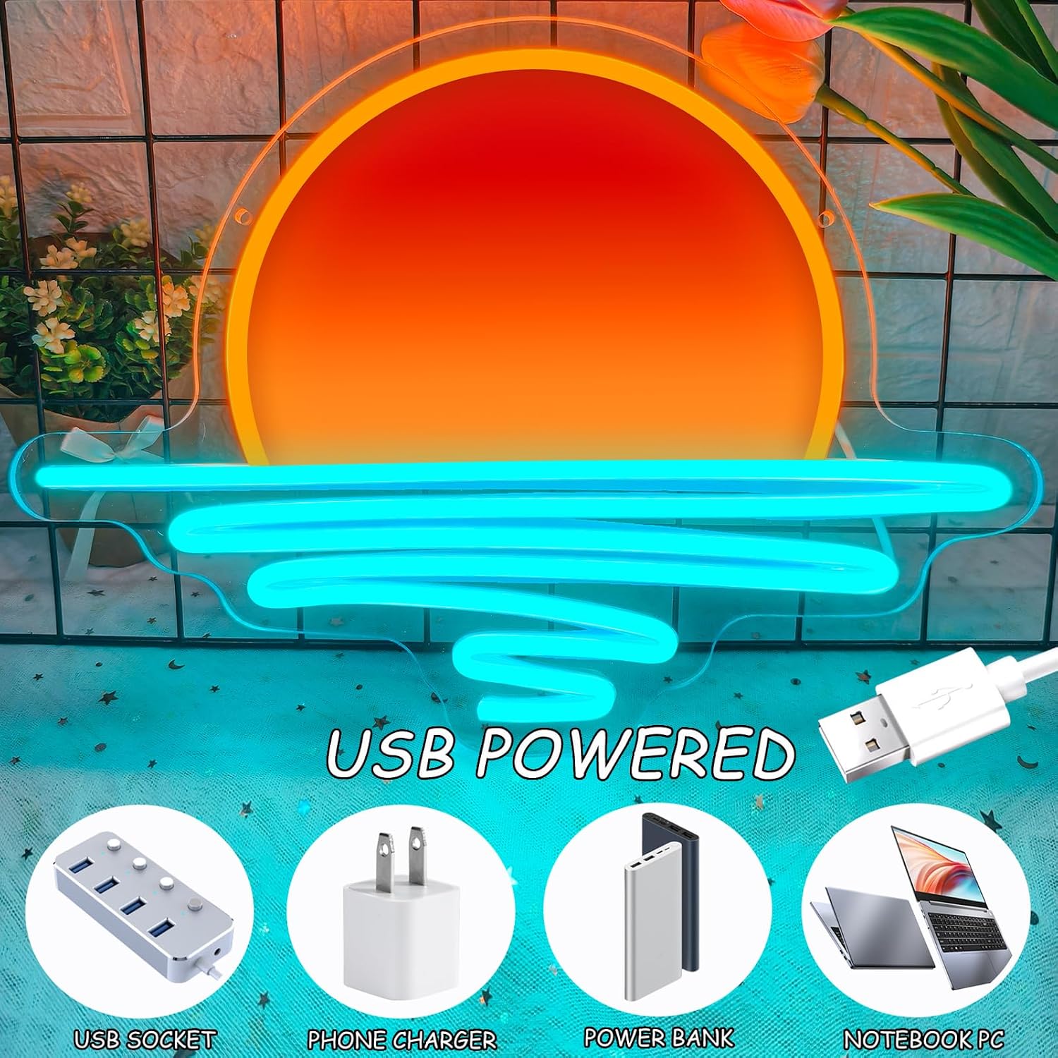Sunrise Sunset Neon Sign USB-a - Lighting Decor Sunrise recensie en prijs
