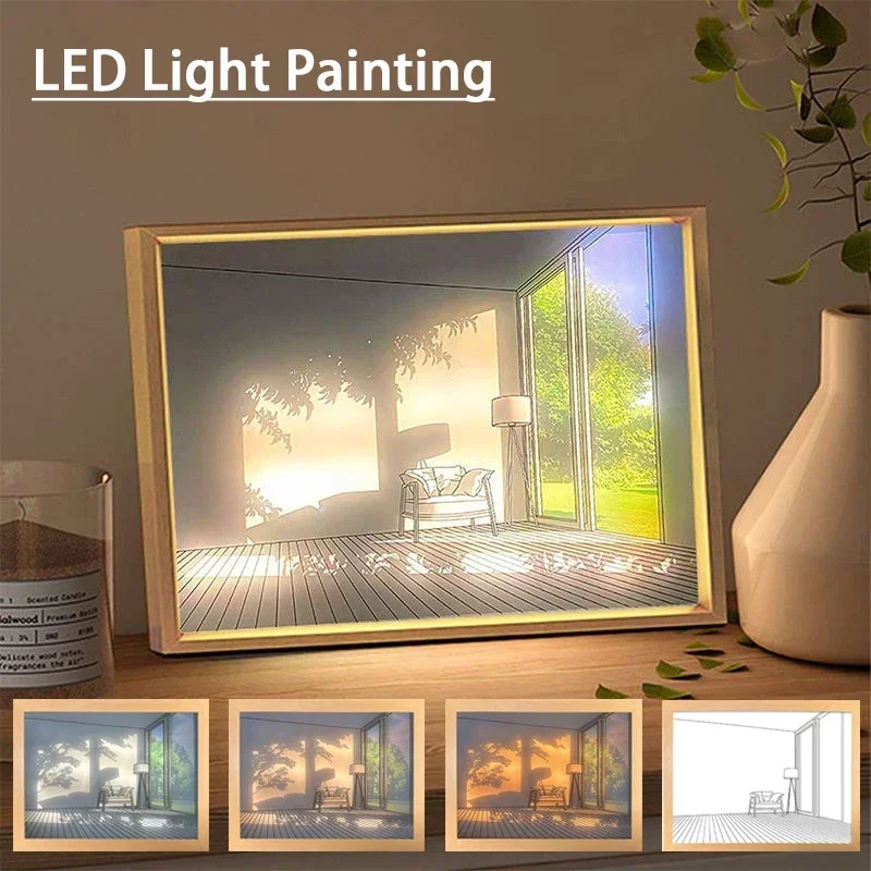 Decoratieve LED-lichtschilderi - Lighting Room Decor Photo recensie en prijs