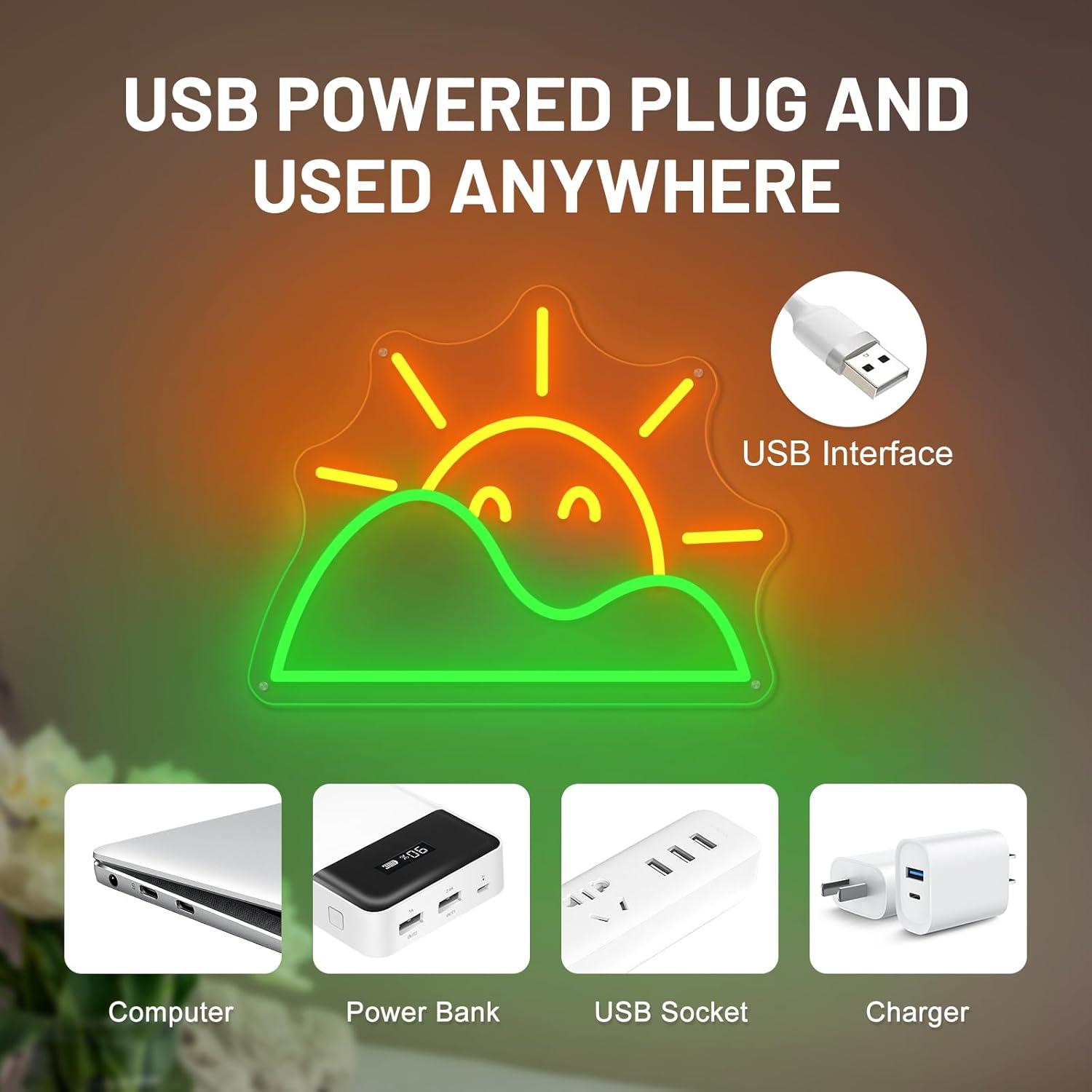 Sunrise Neon Sign USB Dimbare  - Lighting Decor Sunrise recensie en prijs
