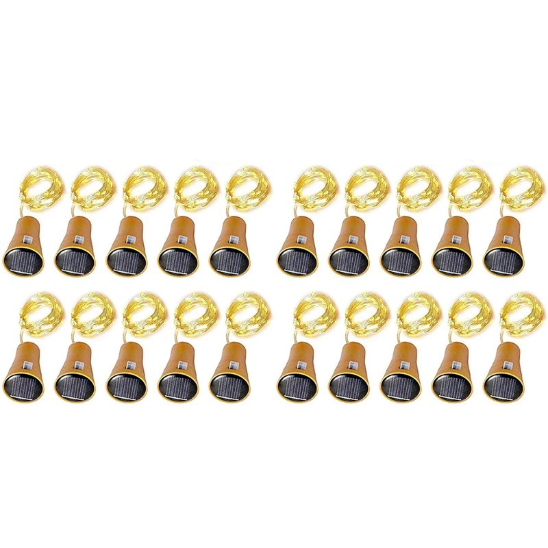 ABXF-20Pcs Solar Wijnfles Lich - Decor Lighting Cork recensie en prijs